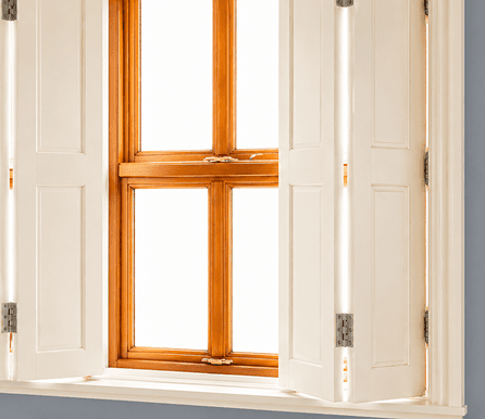 Solid Panel Shutters detail view