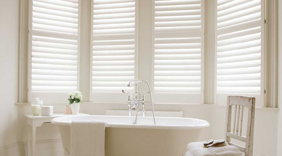 Bay Window Bathroom Plantation Shutters Dubai UAE