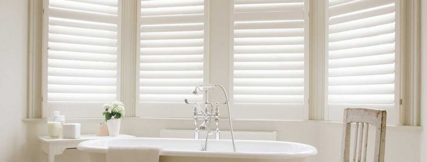 Bay Window Bathroom Plantation Shutters Dubai UAE