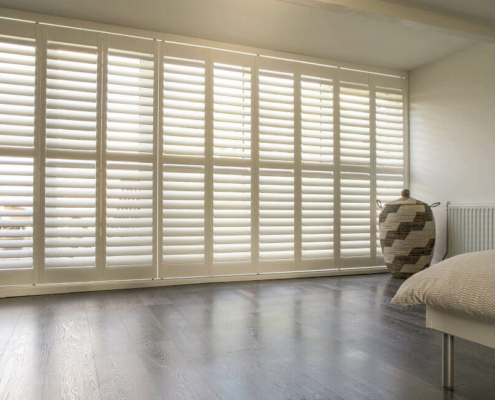 Tracked Shutters Option for Bedroom